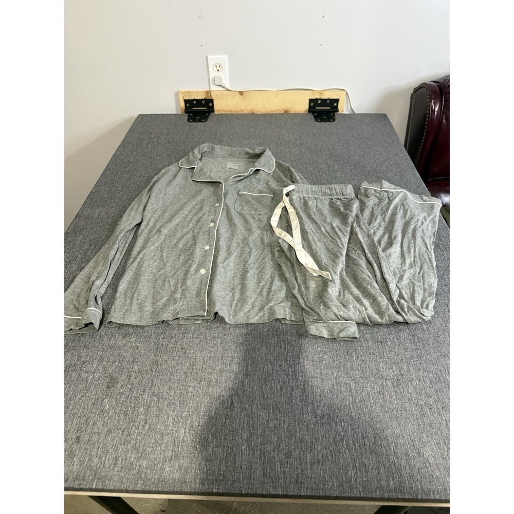 Gillian & O'Malley Women's Long Sleeve Modal Grey Pajama Set  Sz XS